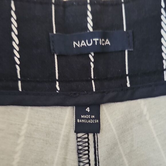 Nautica Navy and White Striped Shorts - Picture 3 of 6